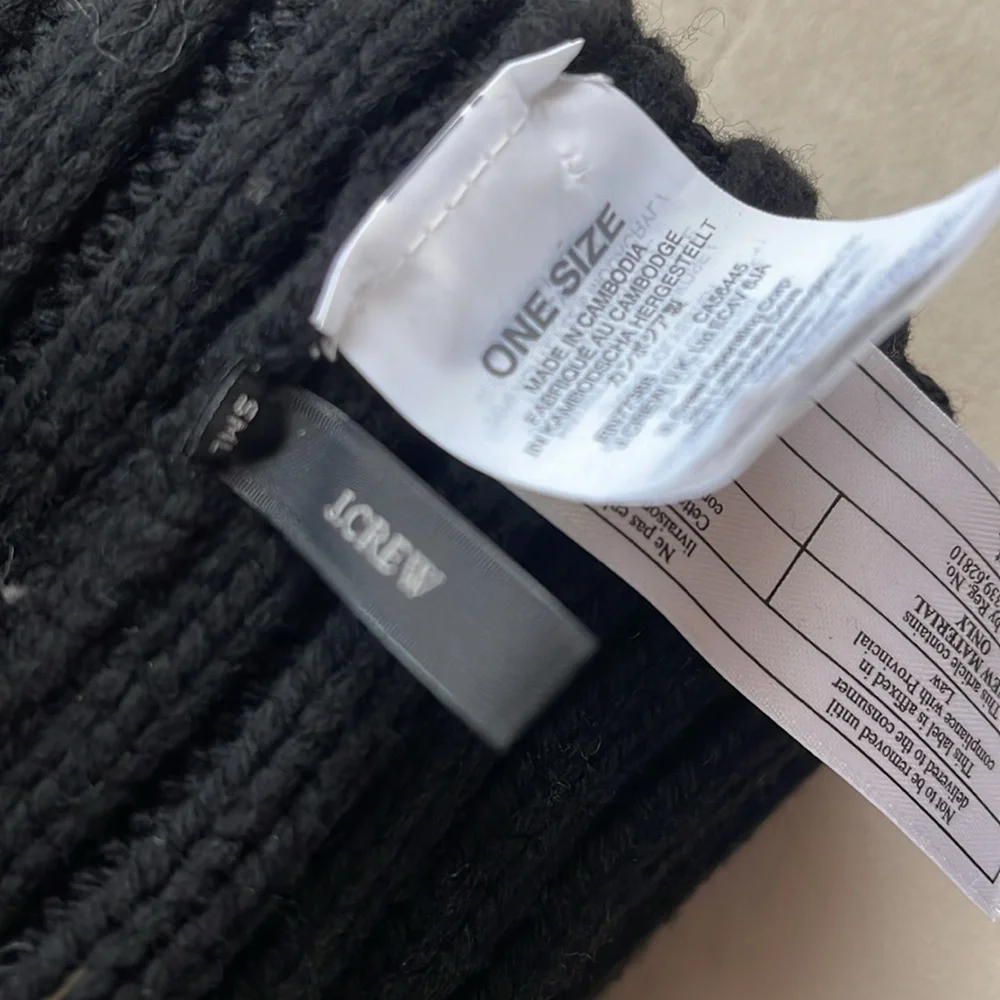 J. Crew winter pompom beanie hat